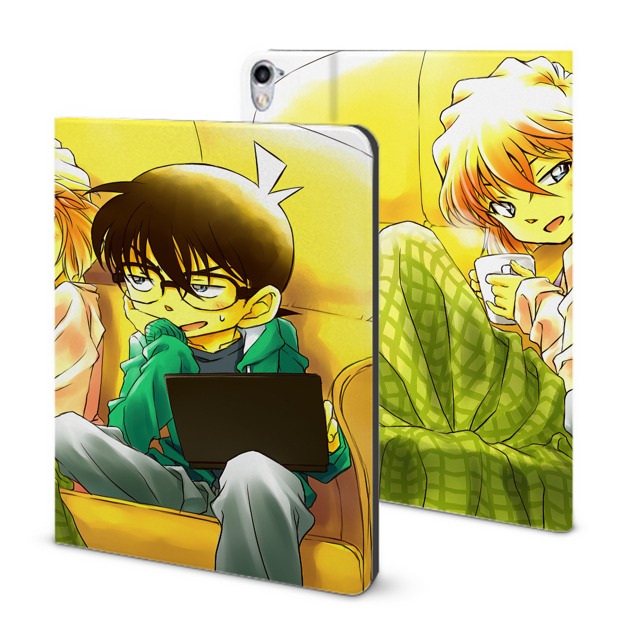（画像用） 名探偵コナン Detective Conan IPad ケース ブック型 PUレザー TPU 耐衝撃 軽量 薄型 ペン収納なし 全面保護 IPad 各モデル対応
